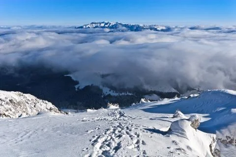 Winter mountain landscape Stock Photos