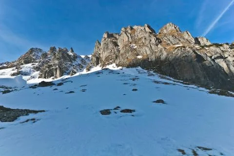 Winter mountain landscape Stock Photos