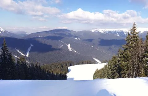 Winter mountain landscape Foto stock