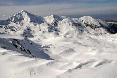Winter mountain landscape Stock Photos