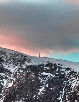 Winter mountain landscape Stock Photos