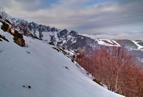 Winter mountain landscape Stock Photos