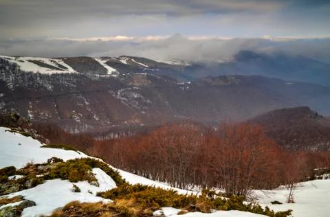 Winter mountain landscape Stock Photos