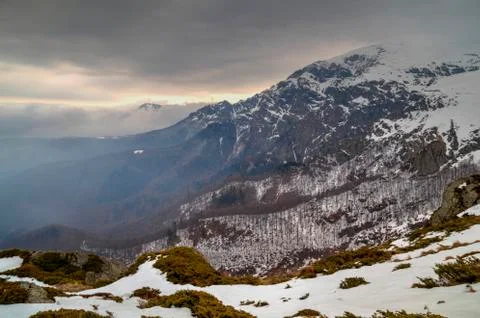 Winter mountain landscape Stock Photos