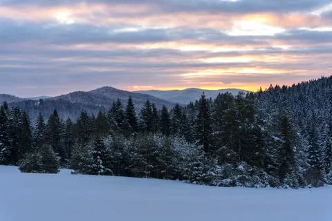 Winter mountain landscape Stock Photos