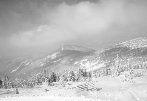 Winter mountain landscape Stock Photos