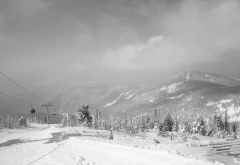 Winter mountain landscape Stock Photos