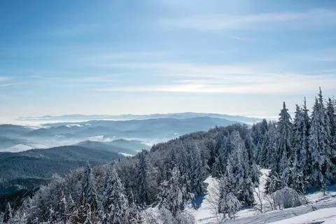 Winter mountain landscape Foto stock