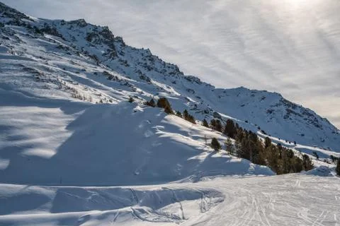 Winter mountain landscape Stock Photos