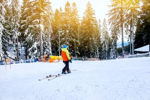 Winter mountain landscape Stock Photos