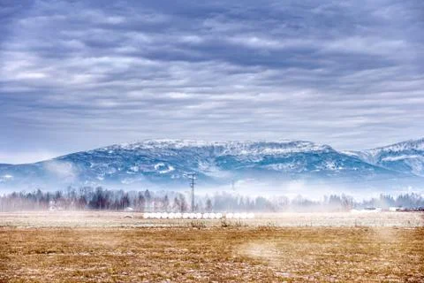 Winter mountain landscape Stock Photos