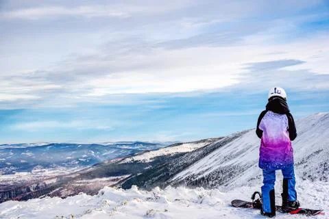 Winter mountain landscape Stock Photos