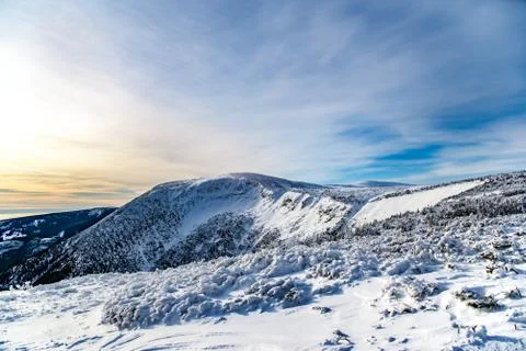 Winter mountain landscape Stock Photos