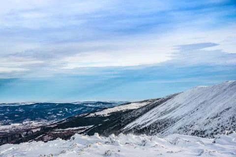 Winter mountain landscape Stock Photos