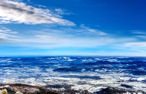 Winter mountain landscape Stock Photos