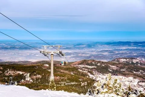 Winter mountain landscape Stock Photos