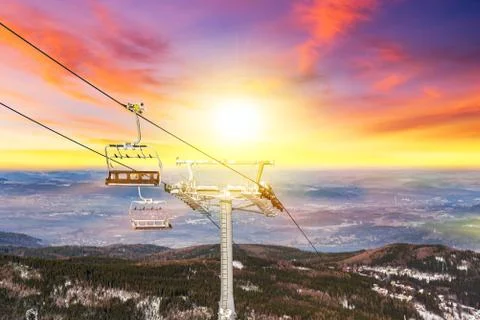 Winter mountain landscape Stock Photos