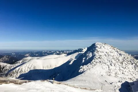 Winter mountain landscape Stock Photos