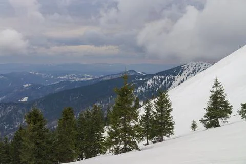 Winter mountain landscape Stock-Fotos