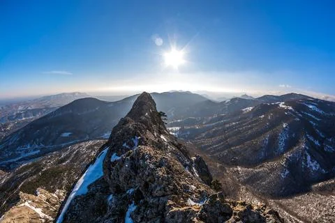 Winter mountain landscape Stock Photos