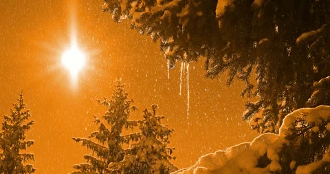 Winter mountain landscape sunset Stock Footage 95547885