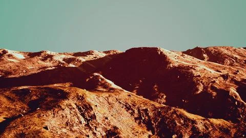 Winter Mountain Landscape at sunset Stock Illustration