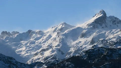 Winter Mountain Landscape Time Lapse Video stock 338990600