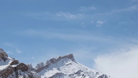 Winter mountain landscape timelapse Видео 121965401