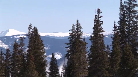 Winter Mountain Pan Video stock 53368657