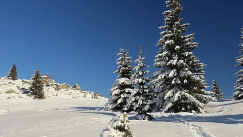 Winter mountain panorama Stock Footage 262614242