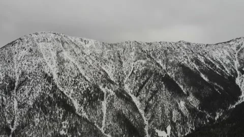 Winter mountain range on cloudy day Stock Footage 166243026
