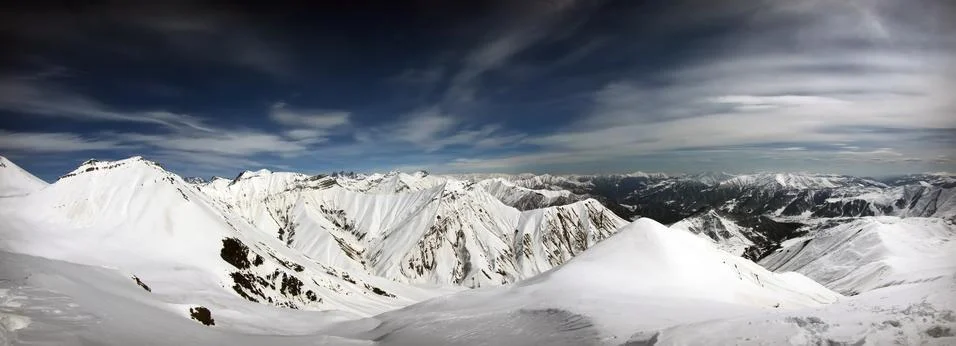 Winter in mountain range Foto stock