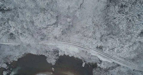 Winter mountain river Stock Footage 85435736