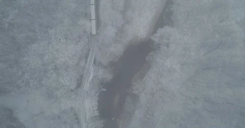 Winter mountain river Stock Footage 85436124