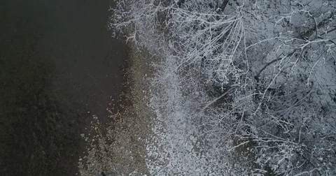 Winter mountain river Stock Footage 85436540