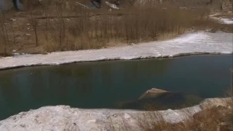 Winter mountain river Stock Footage 253773834