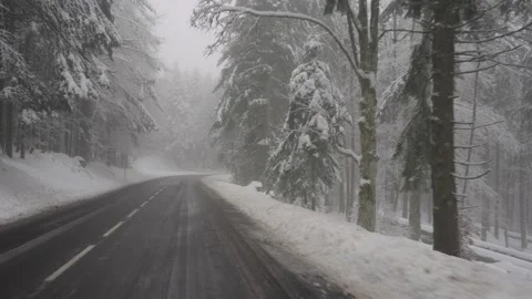 Winter mountain roads Stock Footage 279972122