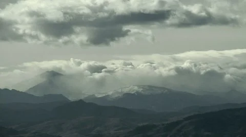 Winter Mountain Storm Stock Footage 54743261