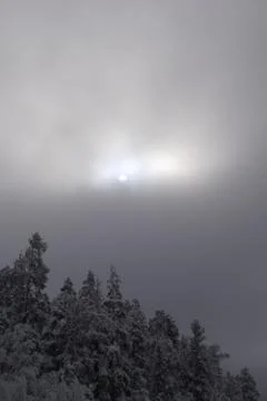 Winter Mountain Summit 스톡 사진