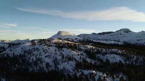 Winter Mountain Sunset Stock Footage 101044453