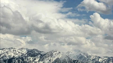 Winter Mountain Timelapse Stock Footage 8678700