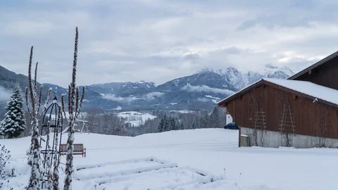 Winter Mountain Timelapse  Stockbeeldmateriaal 88709099