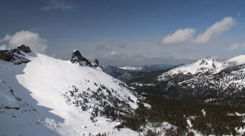 Winter  Mountain Valley Stock Footage 37531002