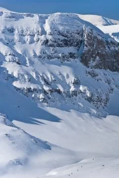 Winter mountain valley Stock Photos