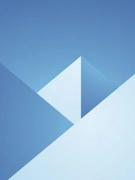 Winter mountains abstract landscape background with blue and white gradients Stock Illustration