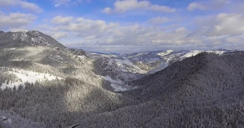 Winter Mountains Aerial Stock-Footage 84930558