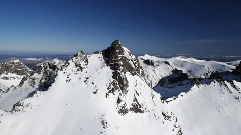 Winter in mountains from air. Video stock 29794093