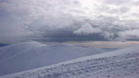 Winter in the Mountains, Cloudscape Timelapse Stock Footage 61011803