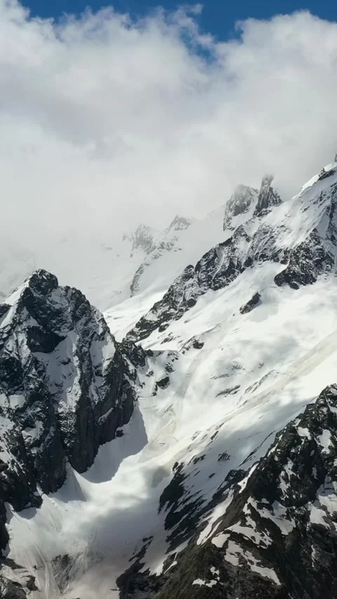 Winter Mountains Covered in Snow Stock Footage 288014479