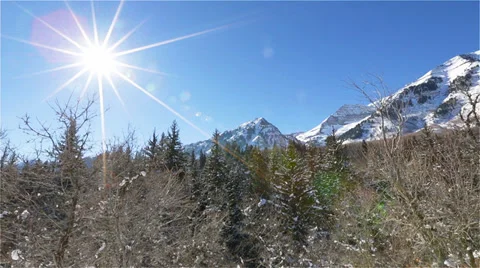 Winter Mountains Crane Shot Stock-Footage 33638124